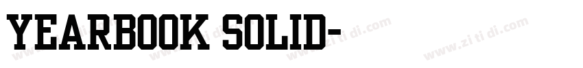 Yearbook Solid字体转换